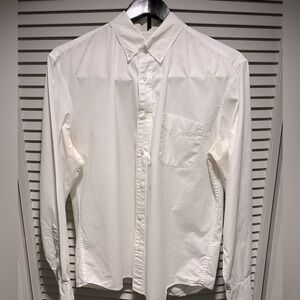 Mens J.crew slim untucked button down - white - medium
